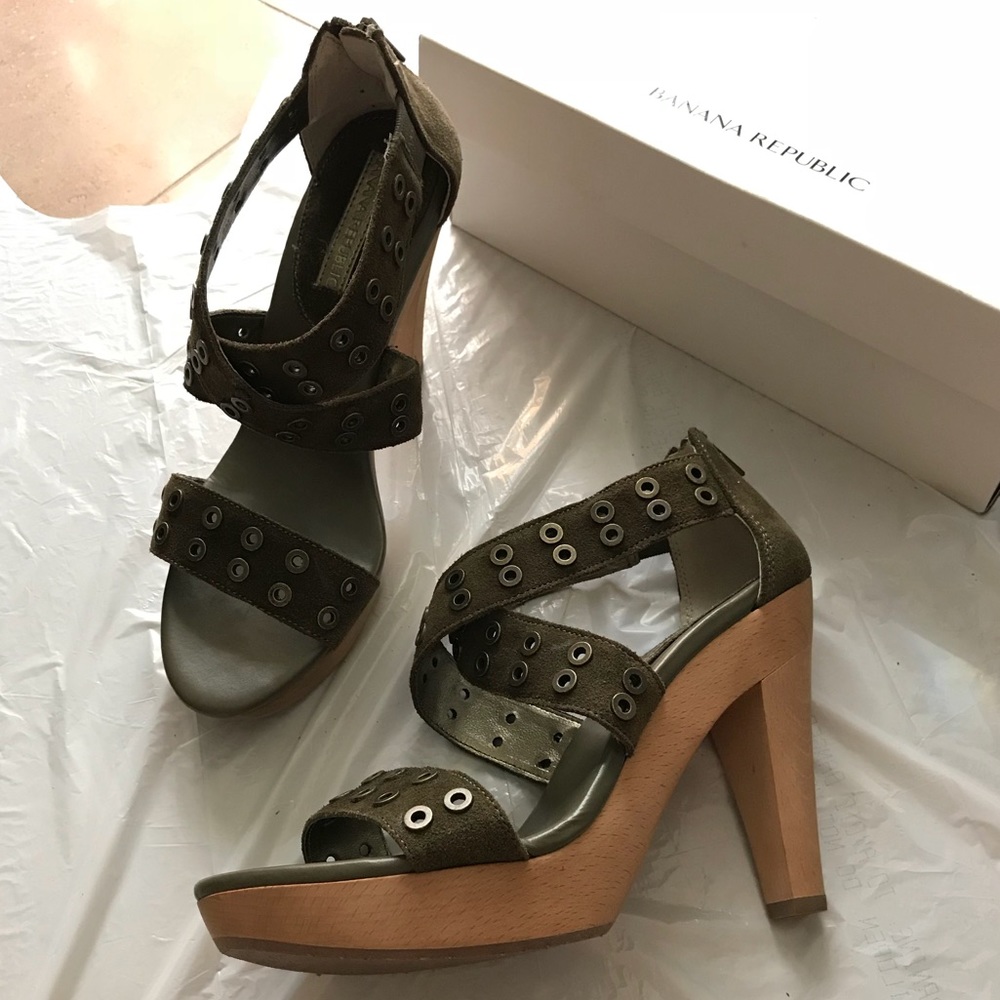 Banana Republic Bethel Suede Heel Sandals